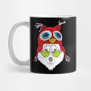 Christmas white husky Mug